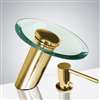 Fontana Gold Waterfall Automatic Motion Sensor Faucet With Manual Soap Dispenser